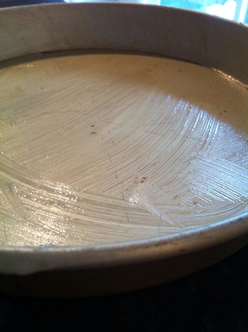 Grease your tins, didn't measure mine but they are standard size, 8inch I think