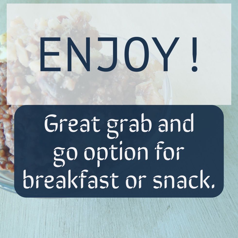 Great grab and go breakfast or snack. Filling and nutritious.