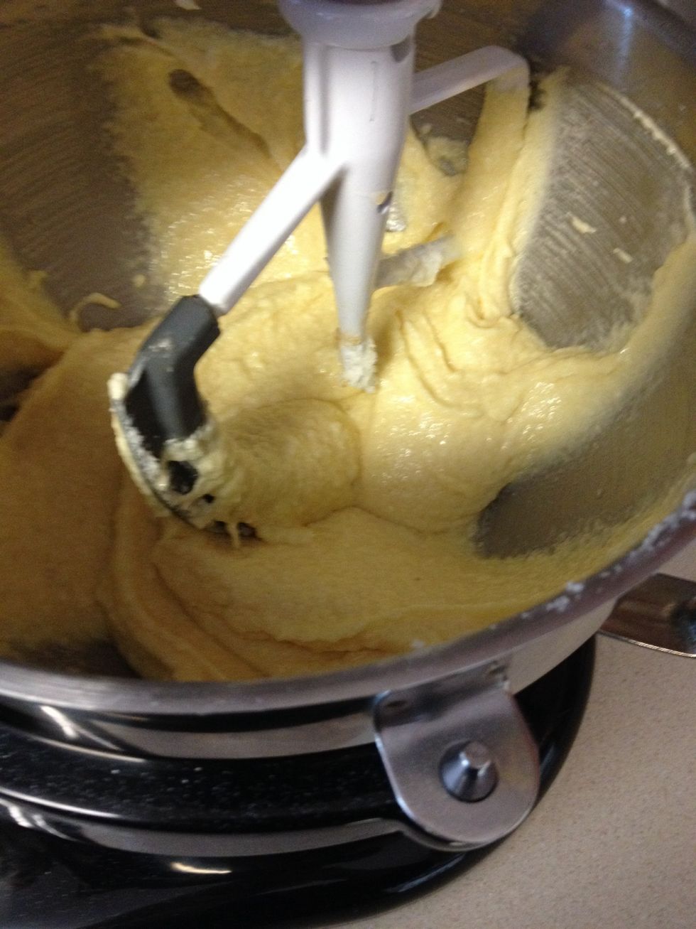 Great! Now add a third of the flour