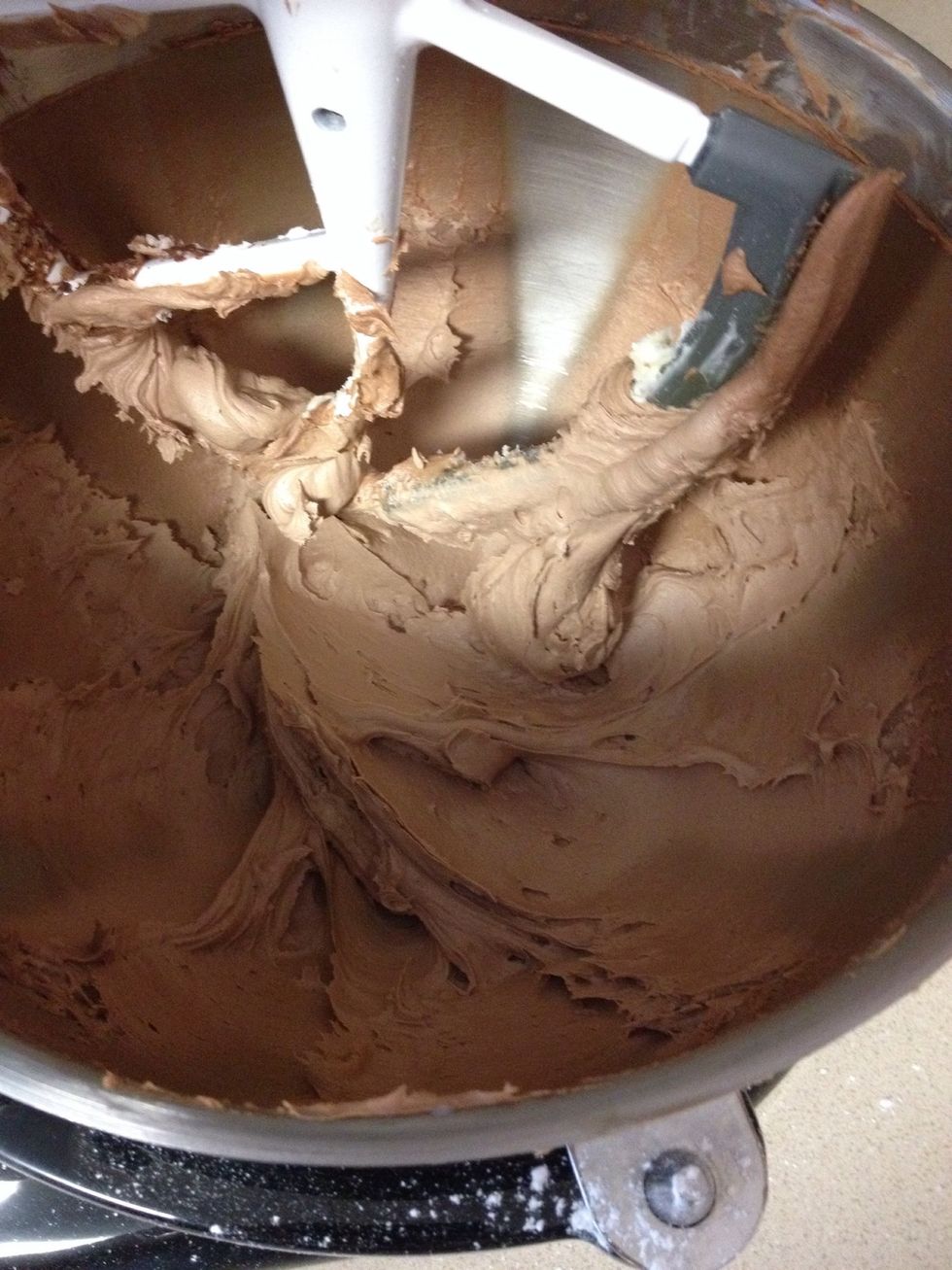 Great! Now fill a piping bag with the buttercream and your choice of decorating tip