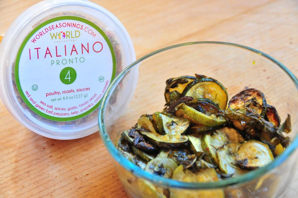 Great to eat as is, on sandwiches, in salads, with cheese plates or charcuterie, antipasti, or as a bruschetta topping. Go to www.worldseasonings.com for #4 Pronto Italiano. I hope you enjoy it...