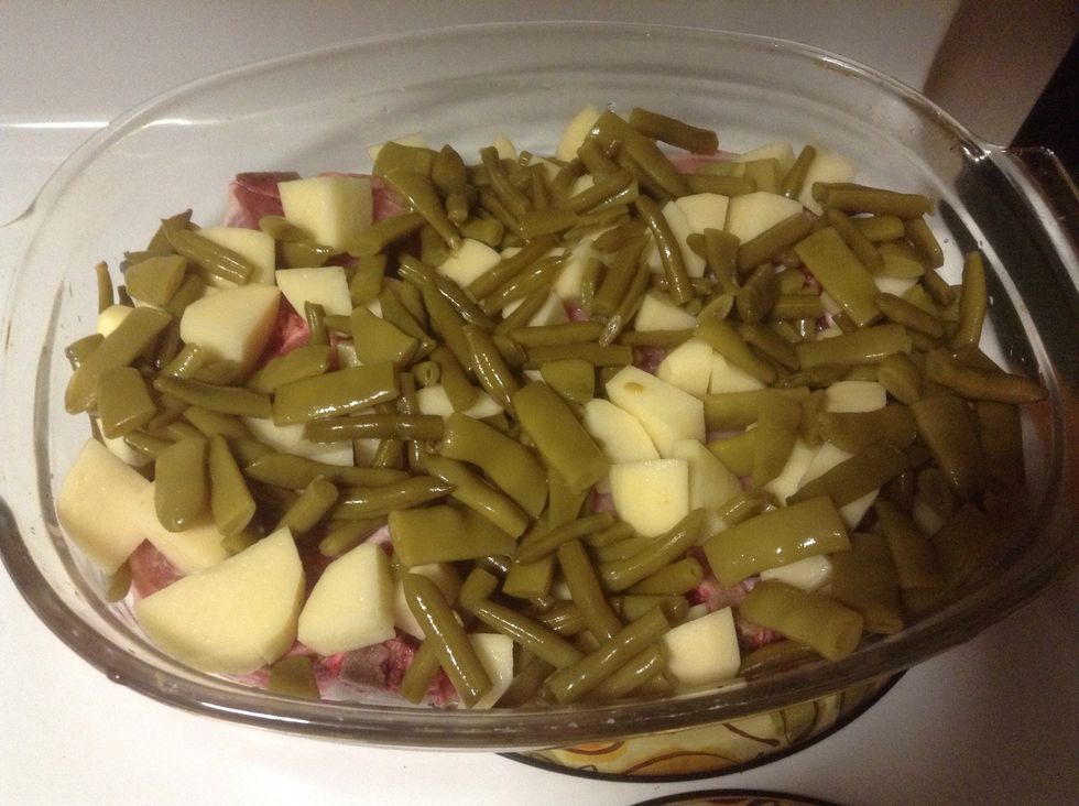 Green beans from a can or fresh chopped