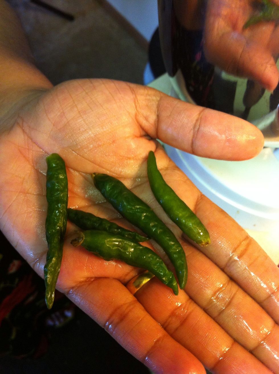 Green chillies