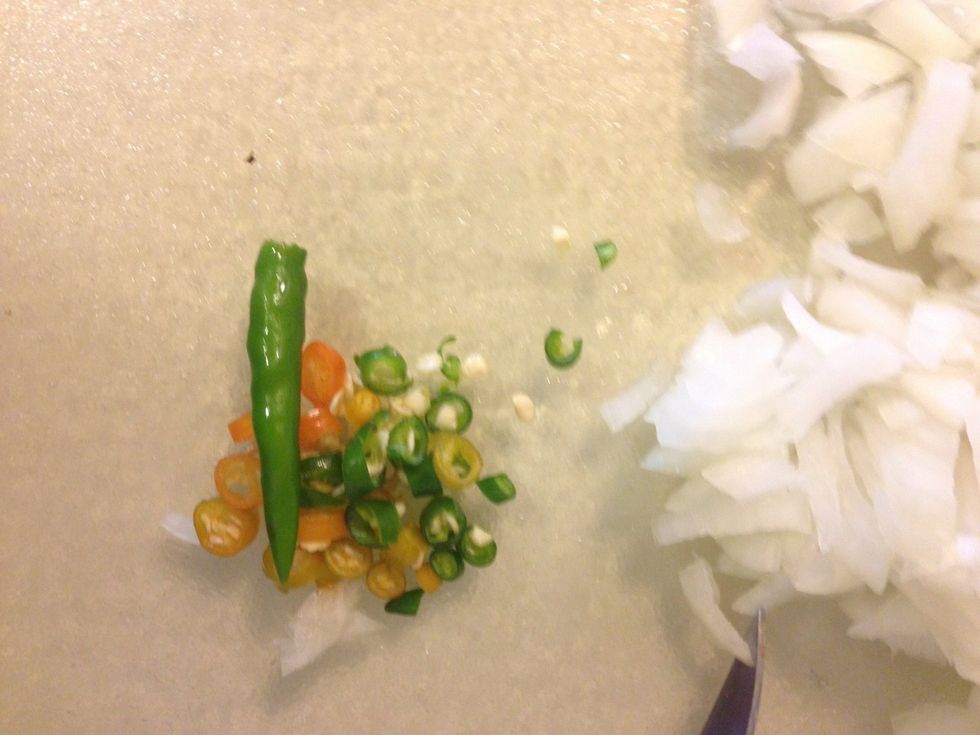 ... Green chillies...