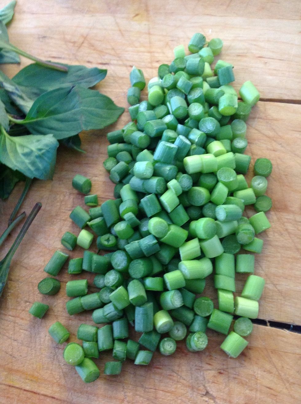 Green garlic scapes
