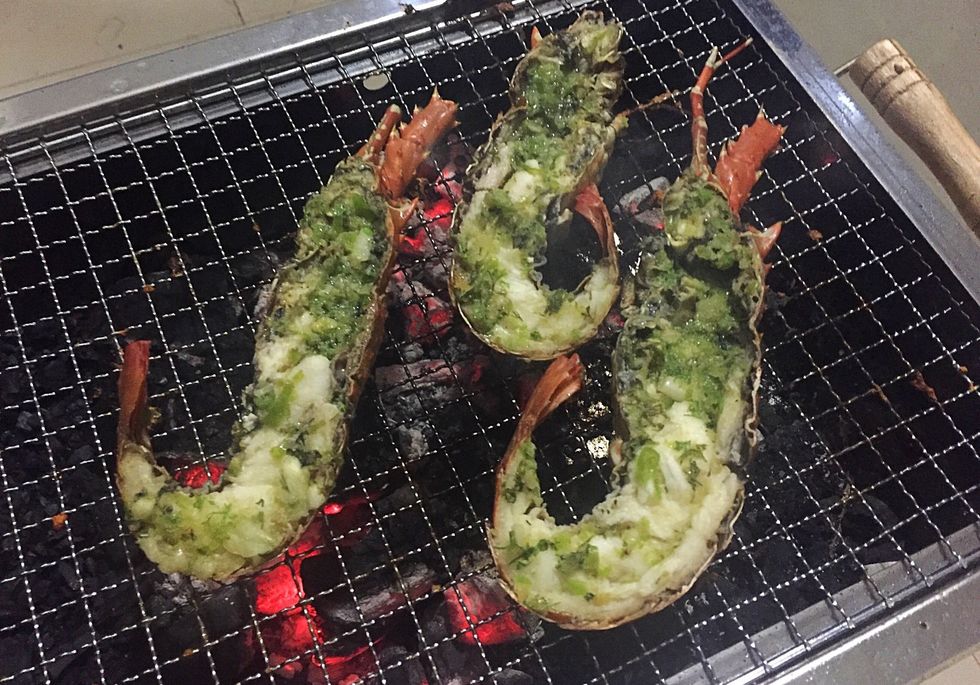 Grill both sides