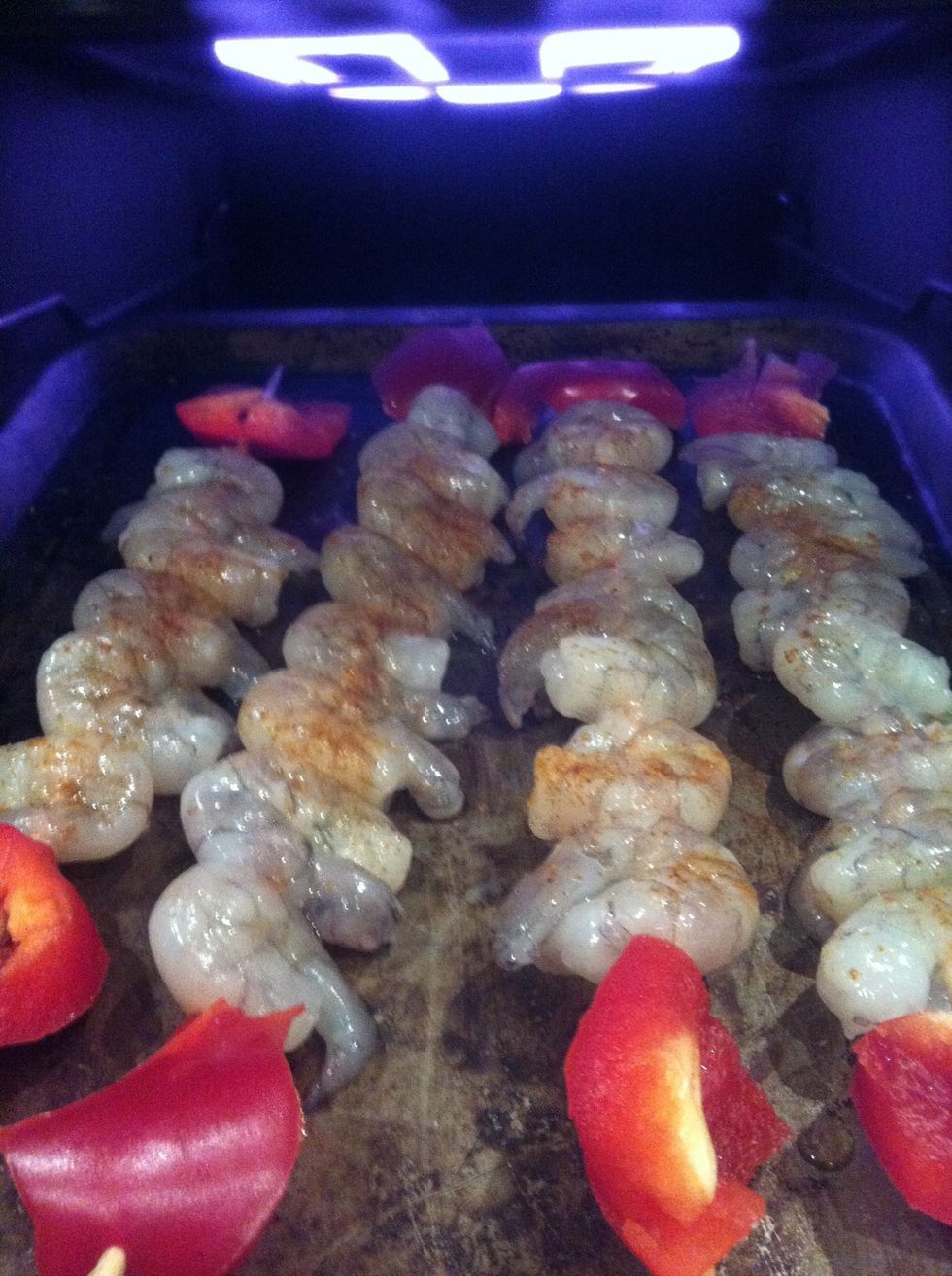 Grill prawns for two minutes each side
