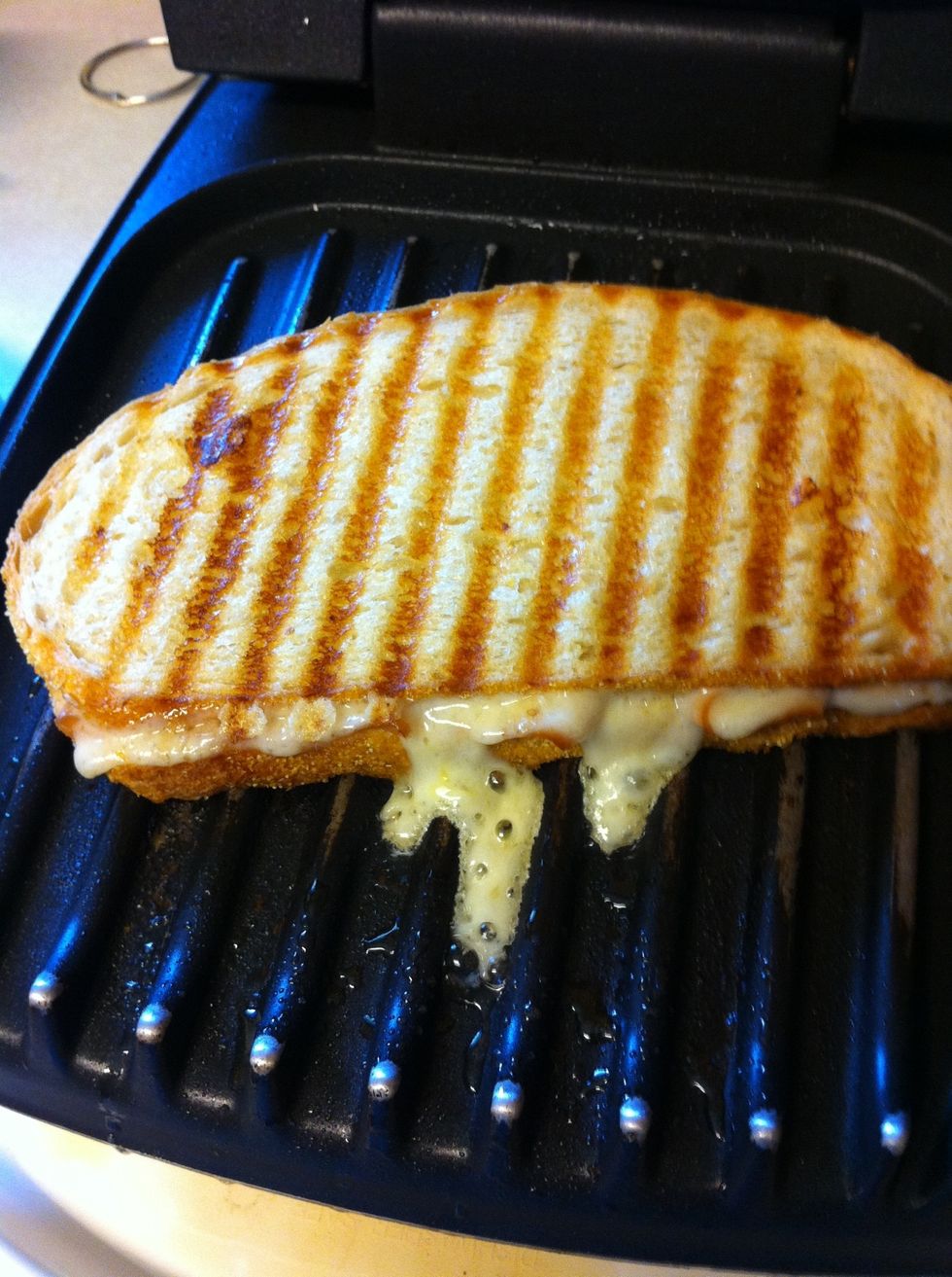 Grill sandwich to desired done-ness