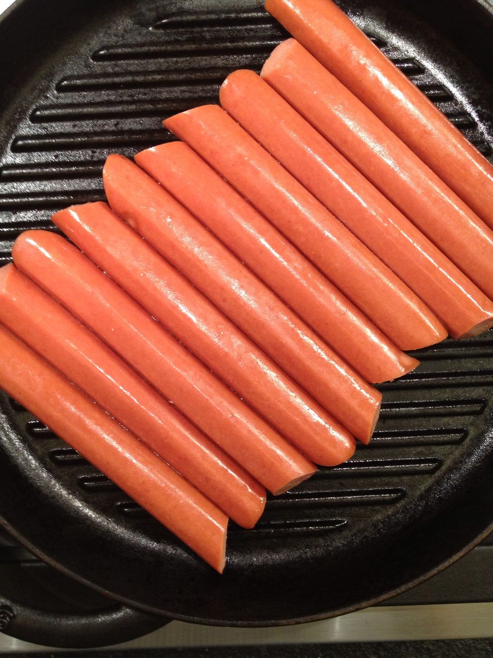 Grill your hotdog.