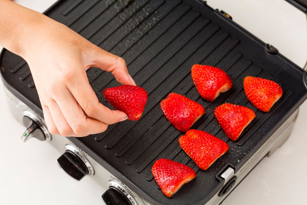 Grill your strawberries for two minutes on each side.