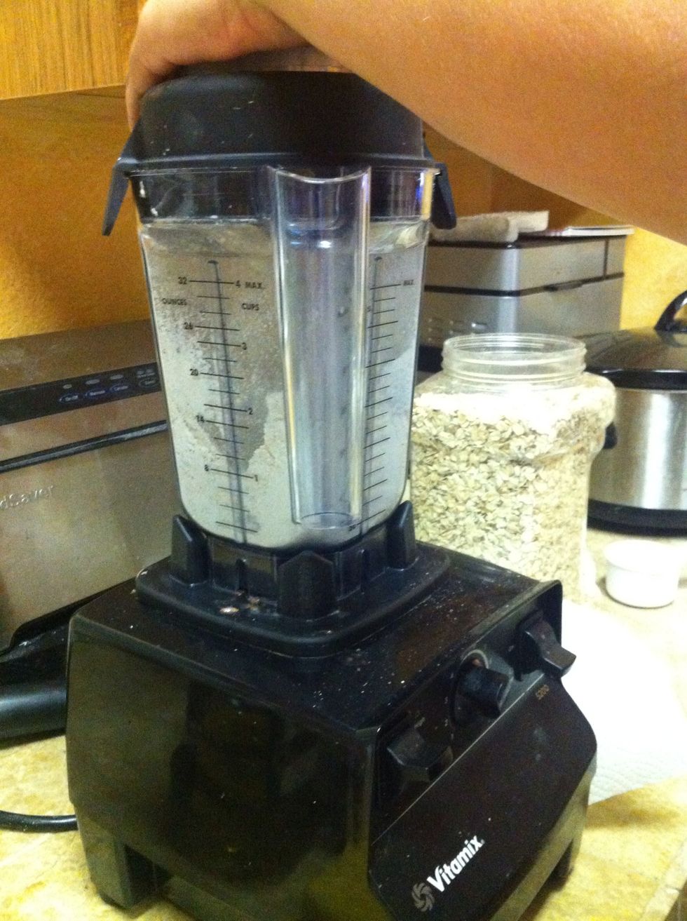 Grind oats in food processor until it looks like....