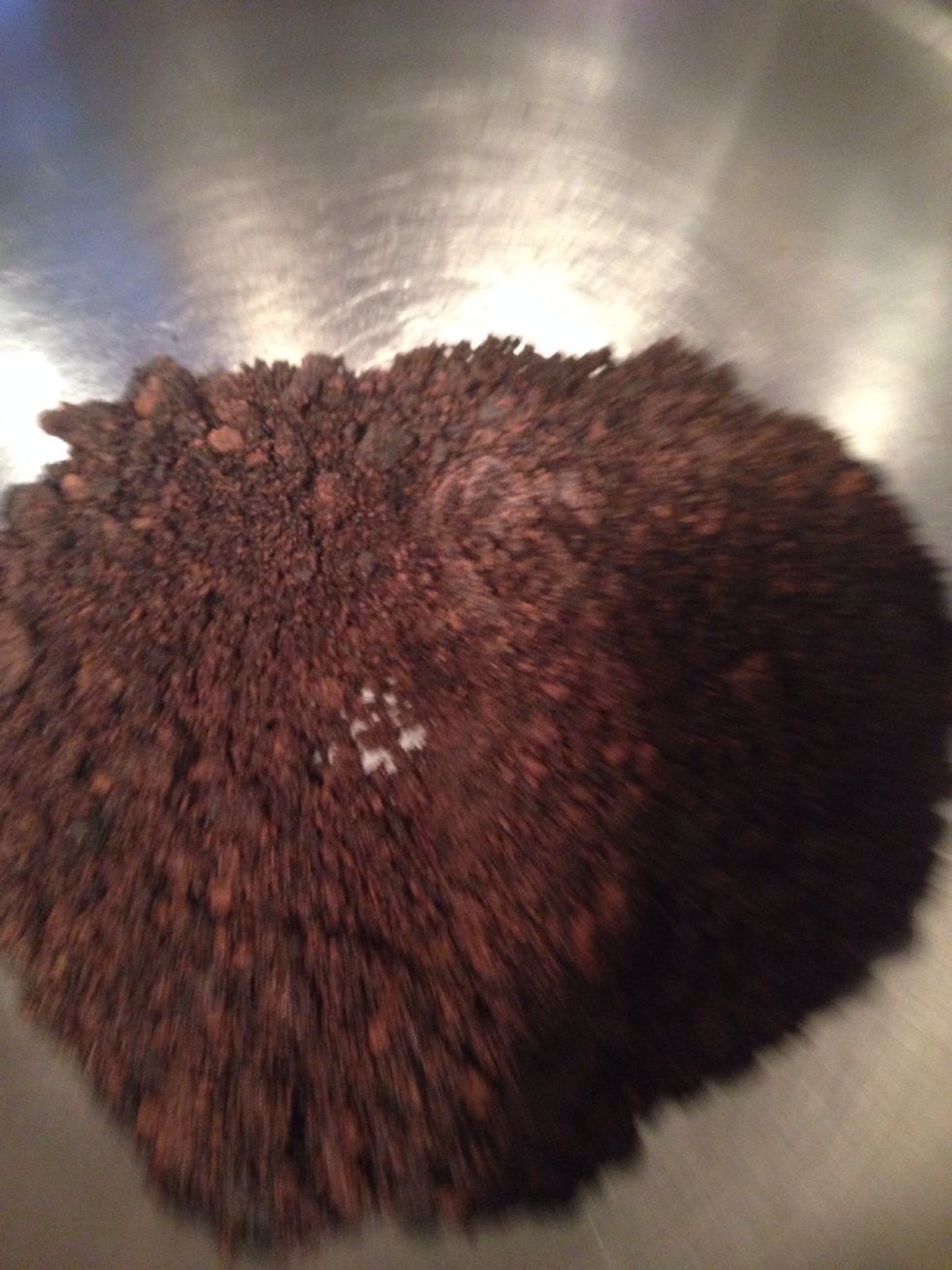 Grind the Oreos in a blender until it's only small grains