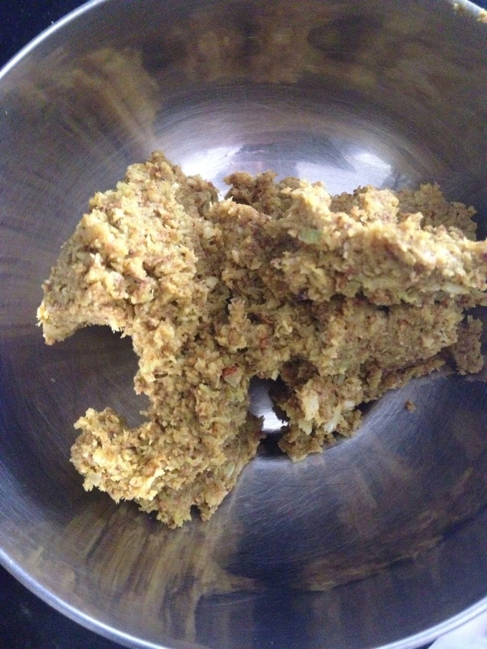 Grind to a paste without adding water to it