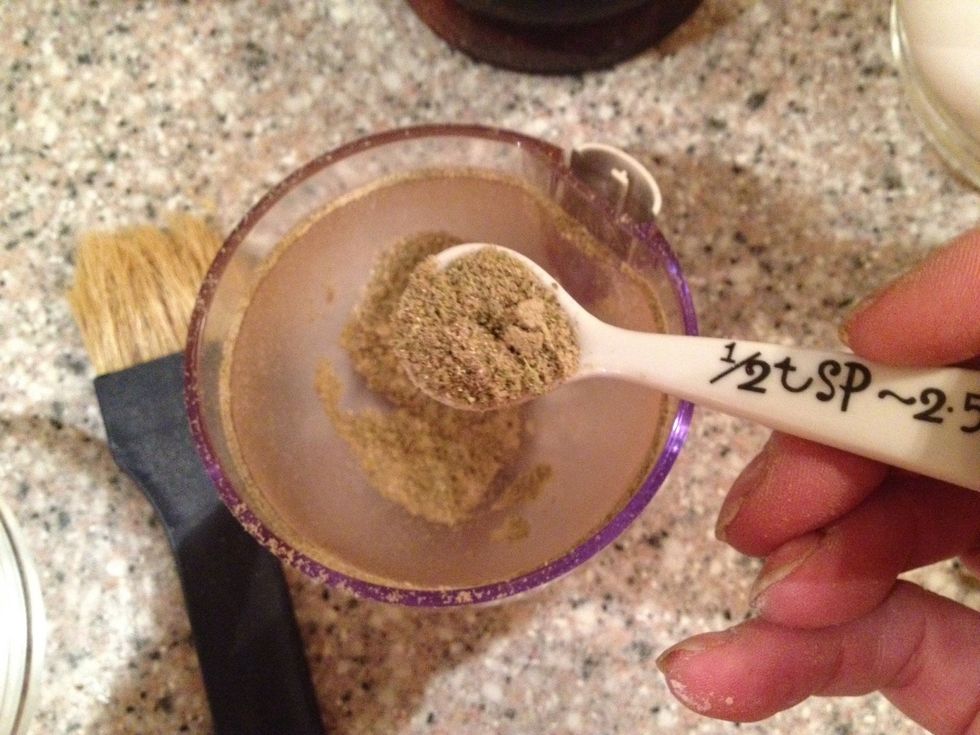 Grounded spices. I use a cheap coffee mill as a spice mill. I rinse it by blitzing some raw rice in it. That will clean it for any taste and spice " dust".