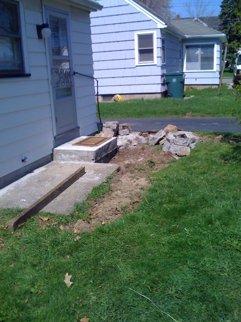 Had to remove some concrete here