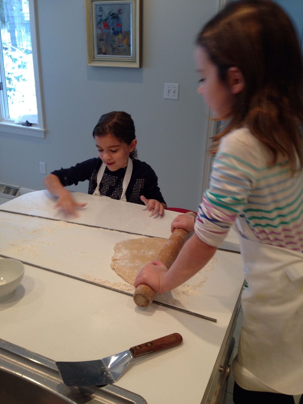 Hadley rolls now, because my assistants like to share the work. I am doing the crossword puzzle.