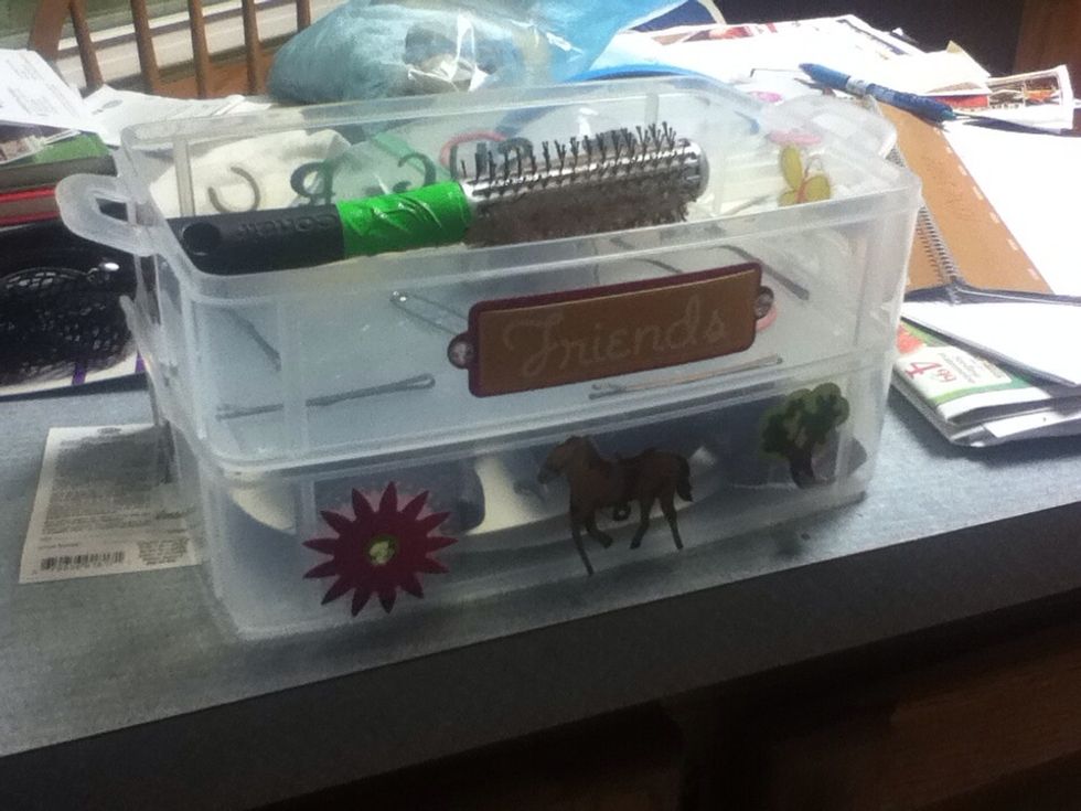 Hair box, you can keep it all in a bag, but this works out a little better.