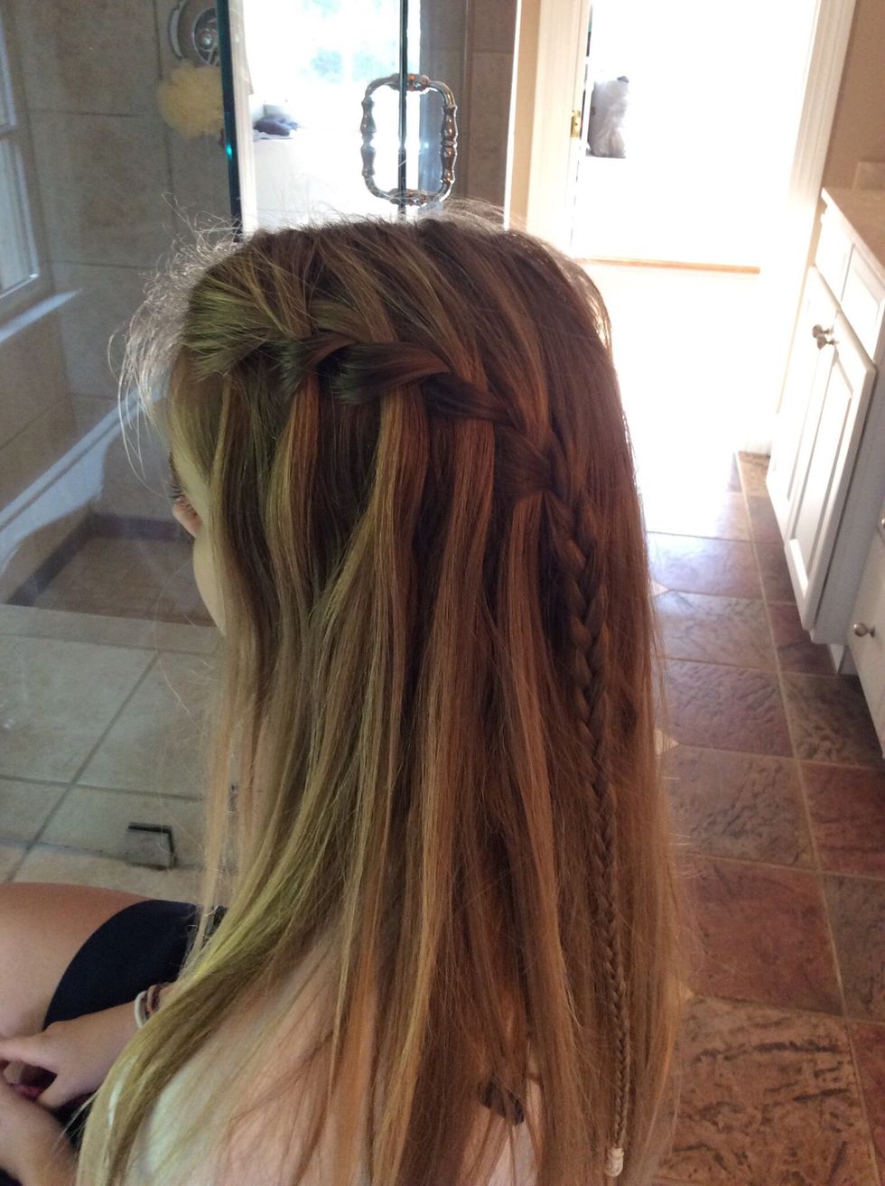 Hairspray the whole thing to keep the braid together.