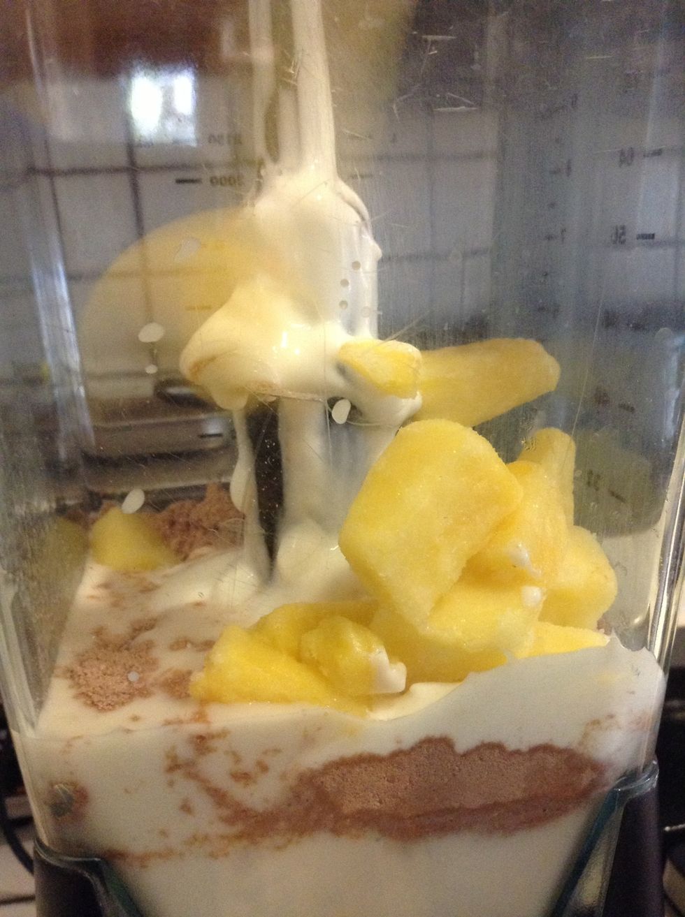 Half a cup of pineapple