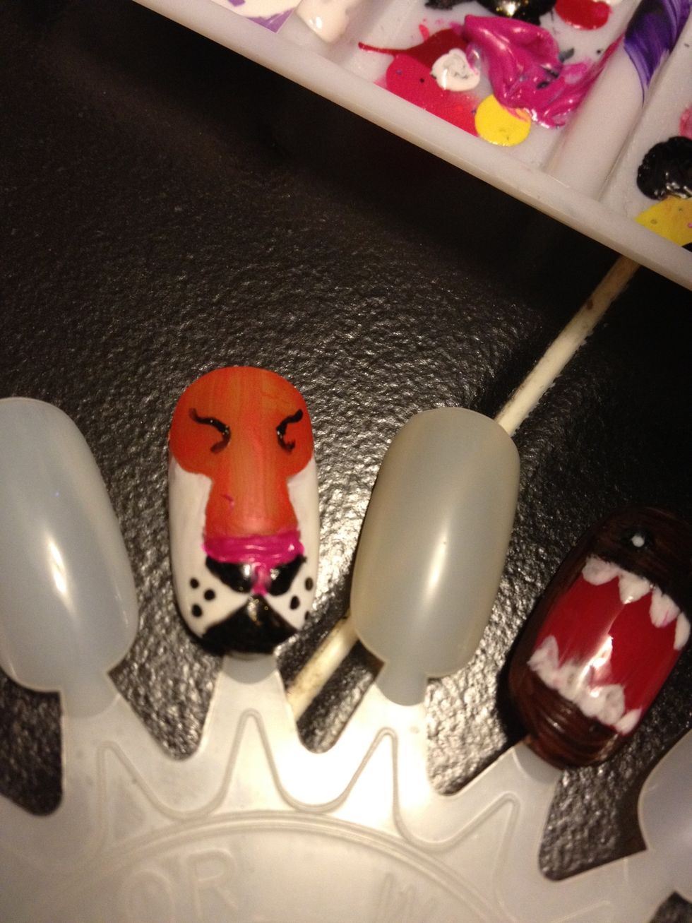 Half circles down from the lines