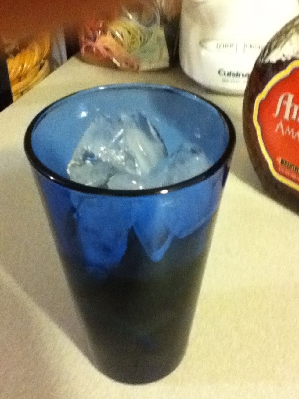 Half full of Amaretto...