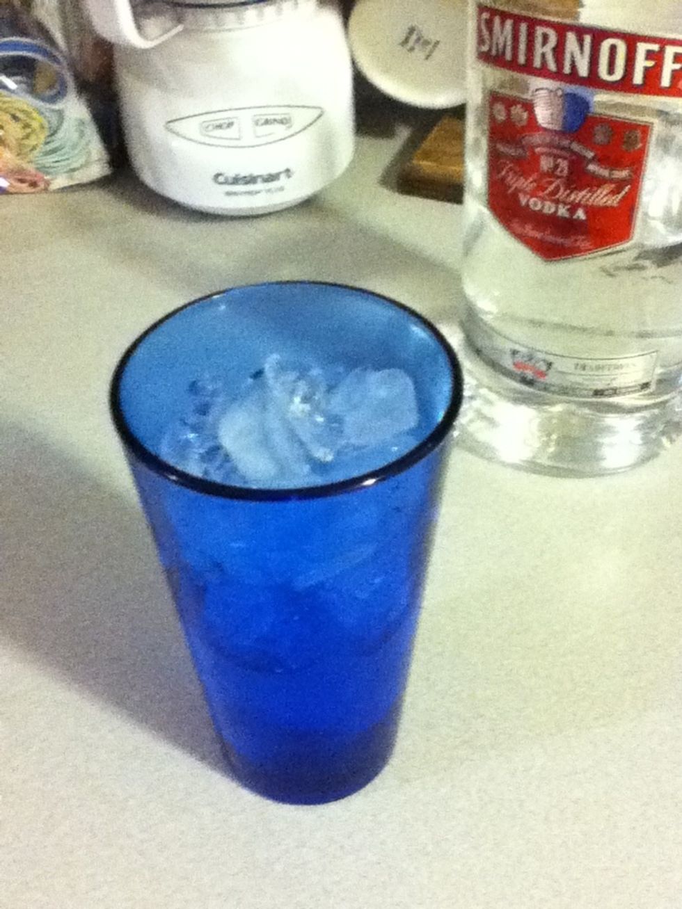 Half full of vodka...