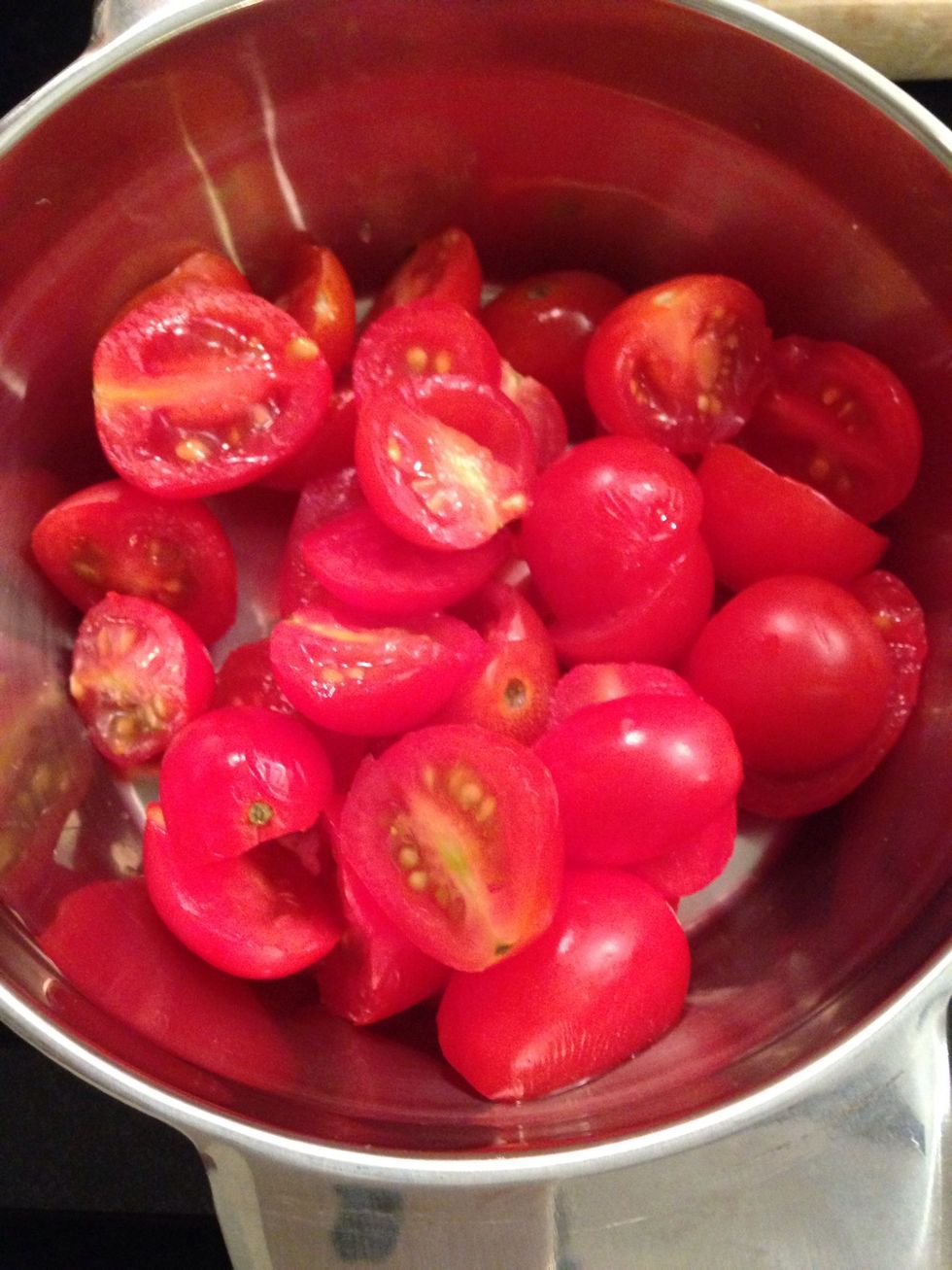 Half the tomatoes