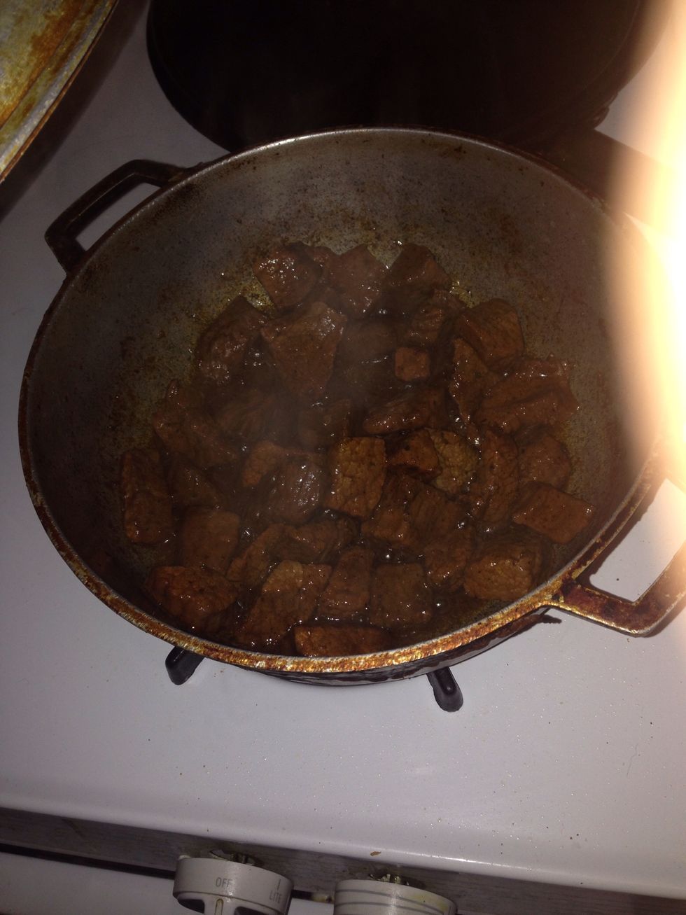 Halfway the meat will start to dry out the juices so in case is not soft yet you can add a Little bit more water