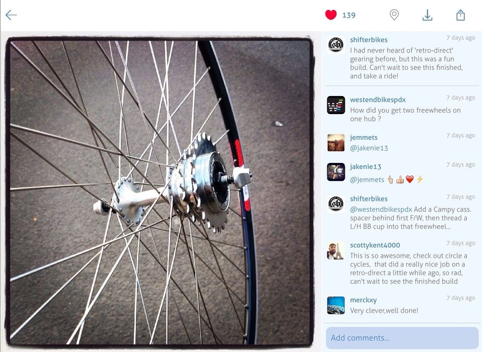 Hand built wheels by @shifterbikes.