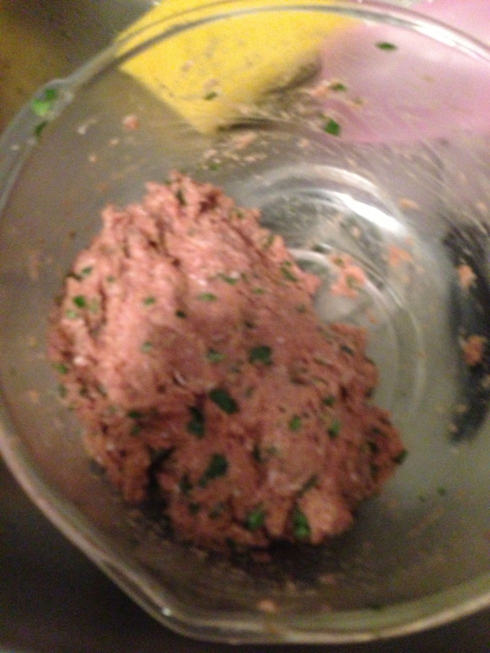 Hand mix it all together