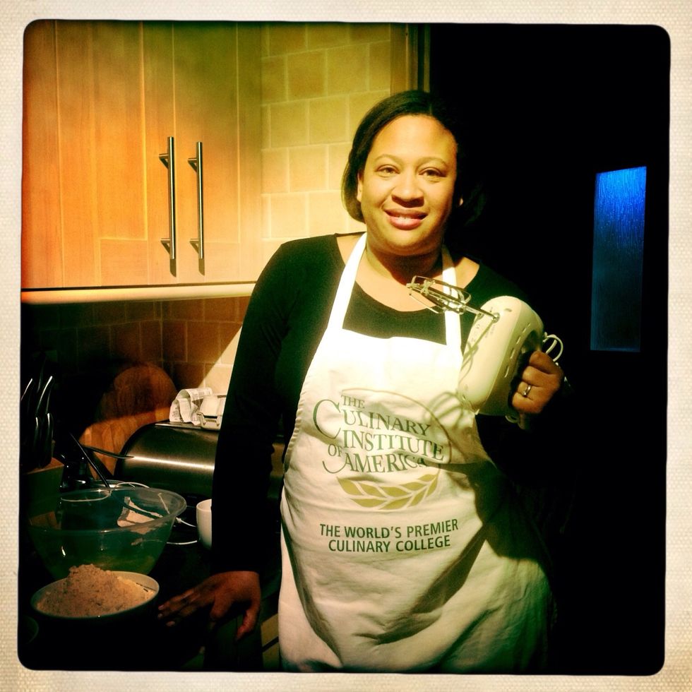 Hand whisk at the ready. The dessert can be mixed by hand, but an electric hand whisk or food processor takes some of the effort out.