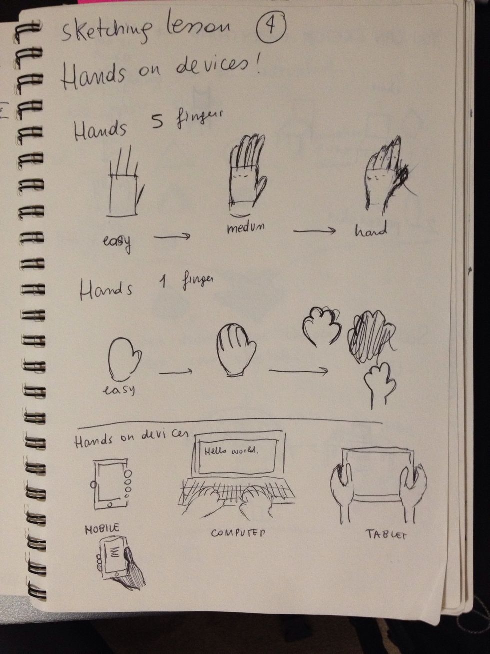 Hands on devices. Start drawing simple, there is a lot you can do using only basic shapes.