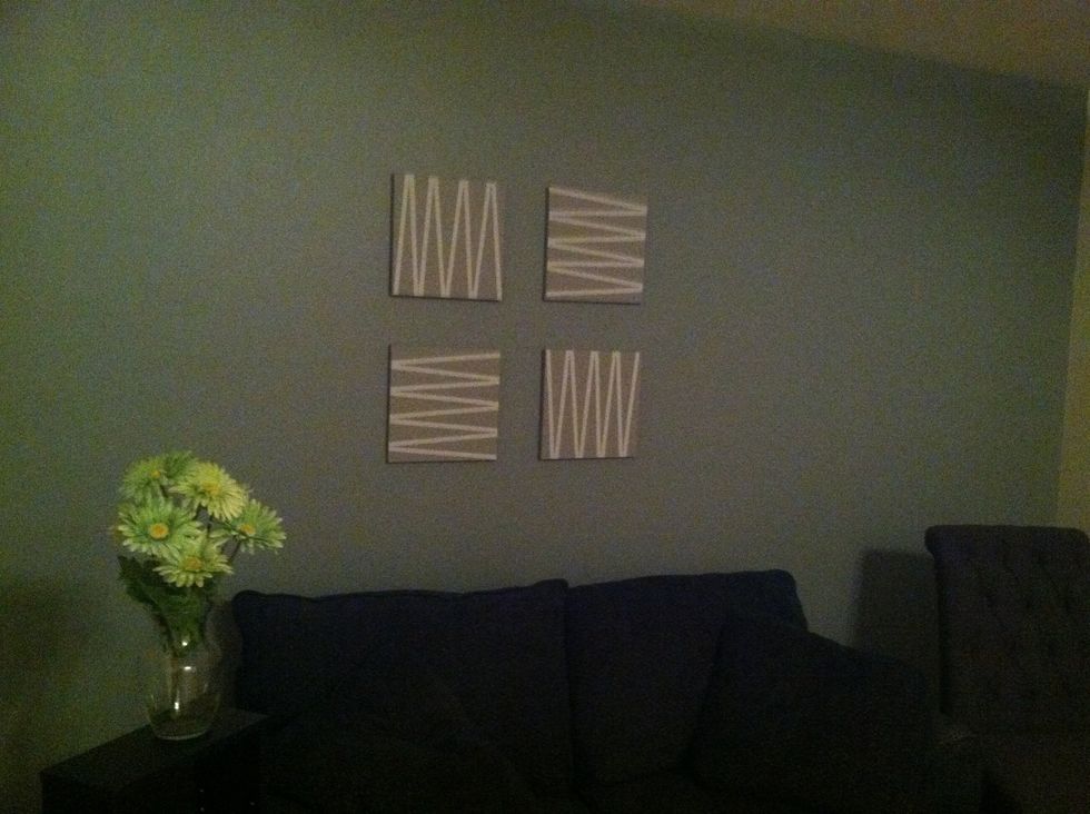 Hang it up and now you have some art on that previously blank and boring wall!