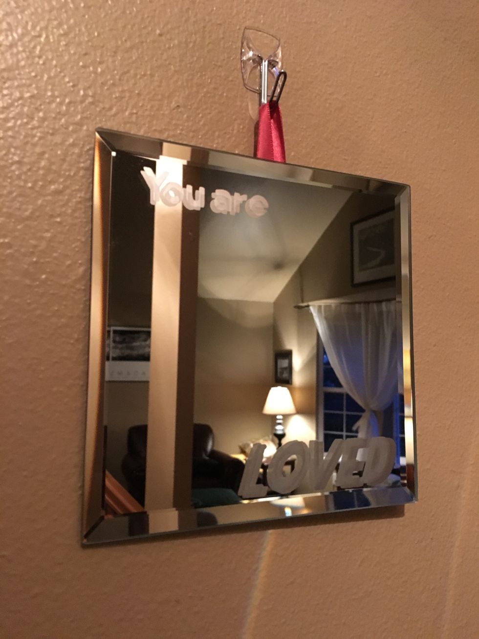 Hang the mirror and enjoy!