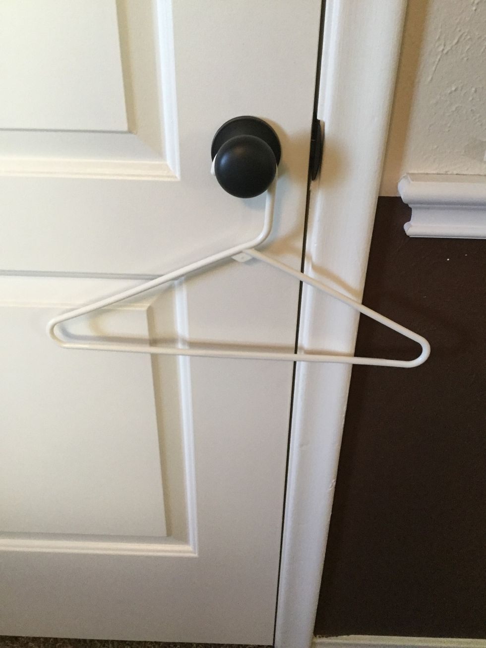 Hang your hanger on a doorknob