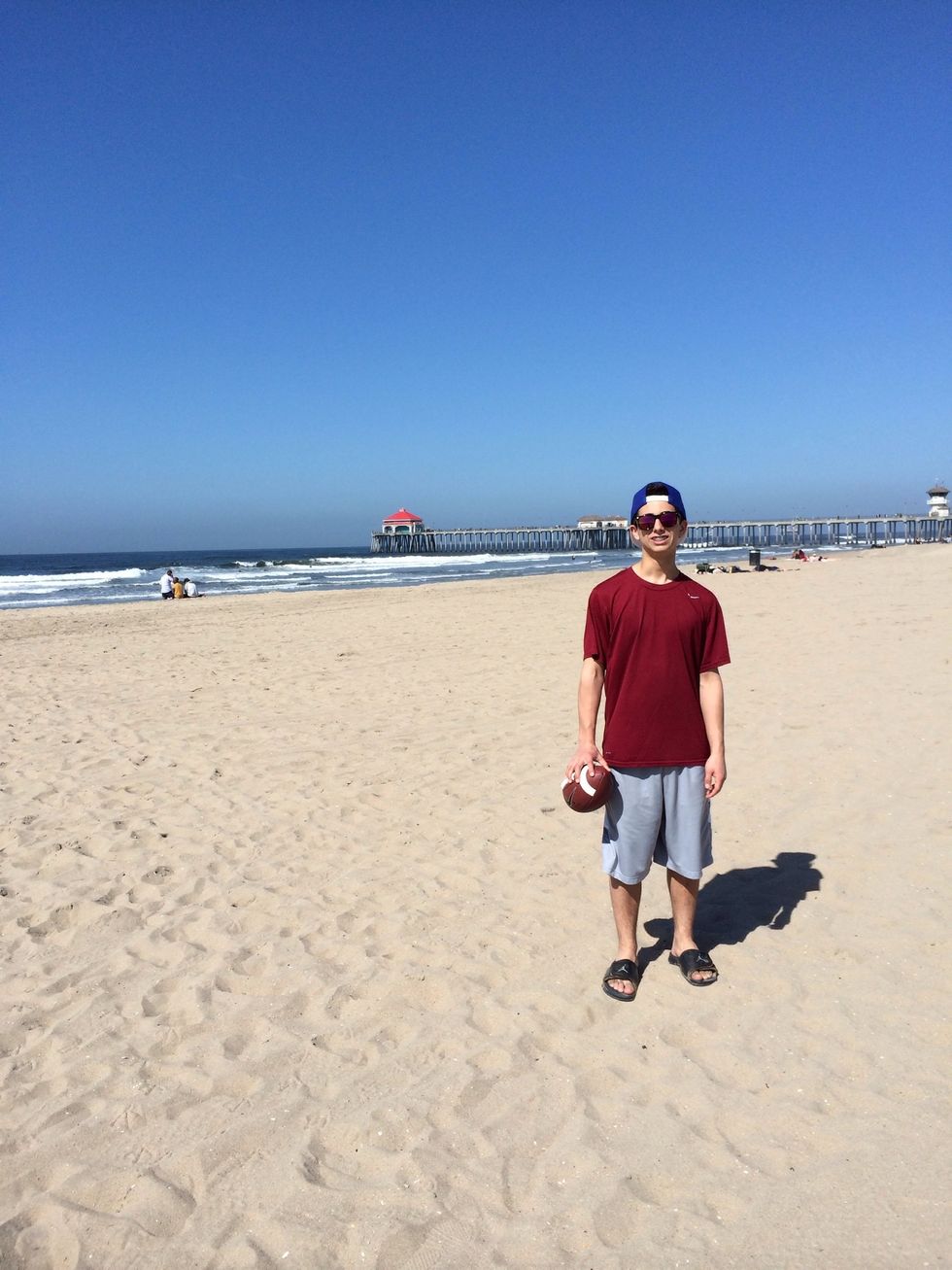 "Happiness is standing on the beach and just playing some catch. Always love to get away from home every once and awhile." -me