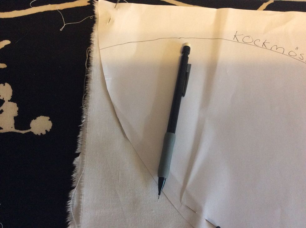 Har du f\u00e5tt godk\u00e4nt s\u00e5 forts\u00e4tter du med att rita av m\u00f6nstret med en penna.