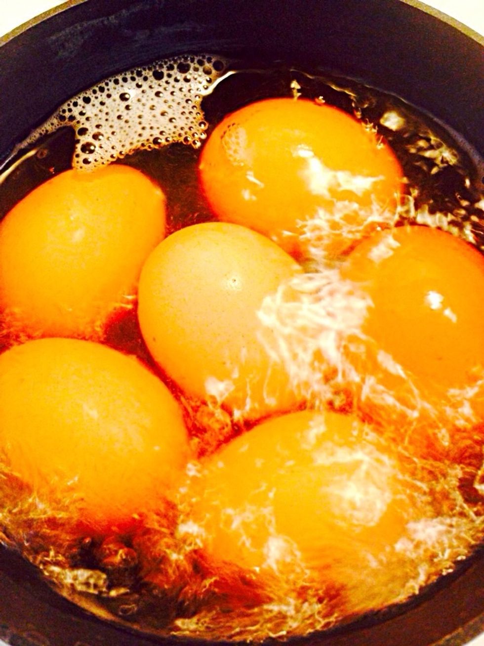 Hard boil eggs. You need 1-2 eggs per kid.