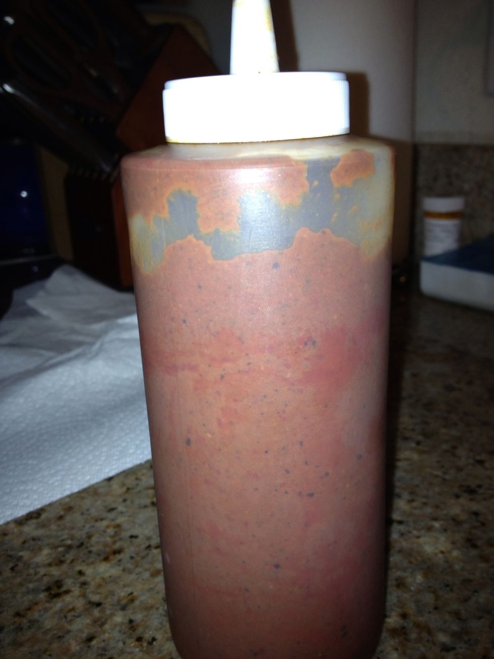 Harissa- i used my go to chili powder ~1/4 c, mixed with 3 tbsp olive oil, 1/2 tsp salt,1 tsp ground coriander, and 1 tsp ground caraway,.
