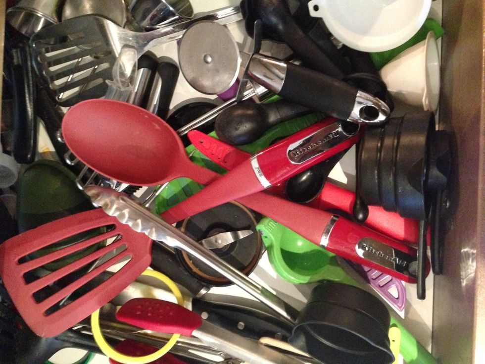 Hate this drawer, can't find the damn peeler! Serenity now!