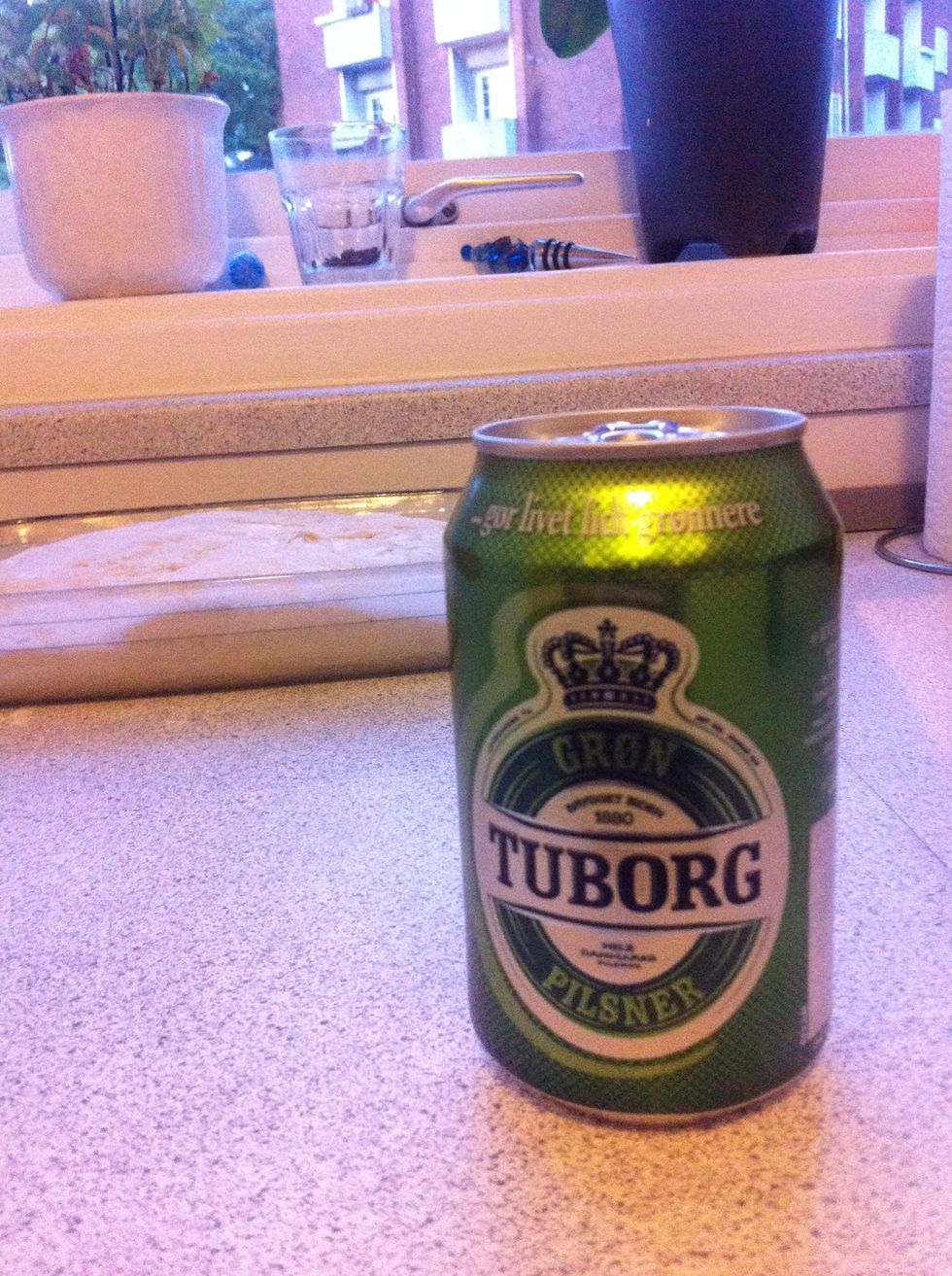 Have a beer while you wait for the dough to finish proving.