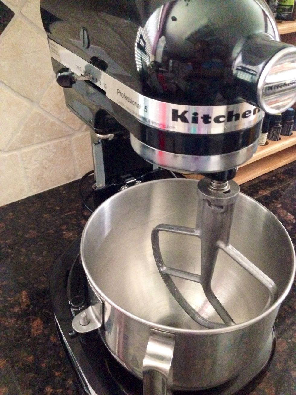 Have a Mix Master handy! If not you can use an electric handheld mixer or just the old fashion way by hand using a whisk.