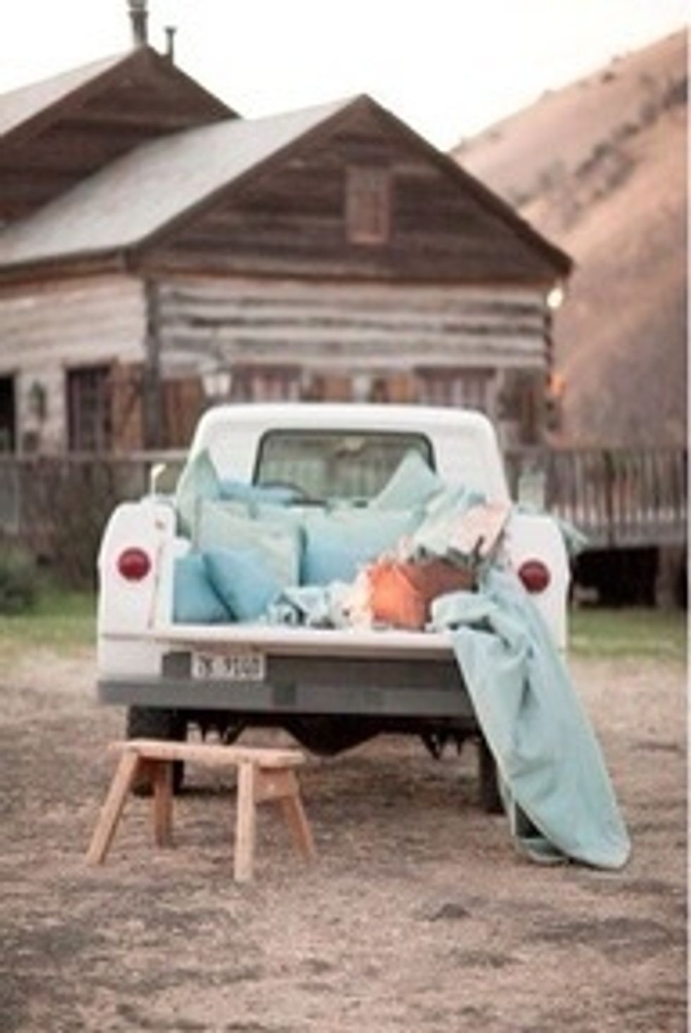 Have a sleepover in a truck bed