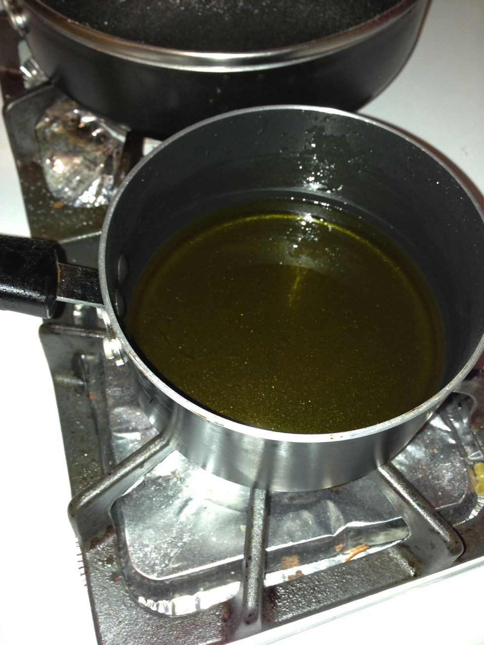 Have a small pot or deep fryer ready with hot oil.