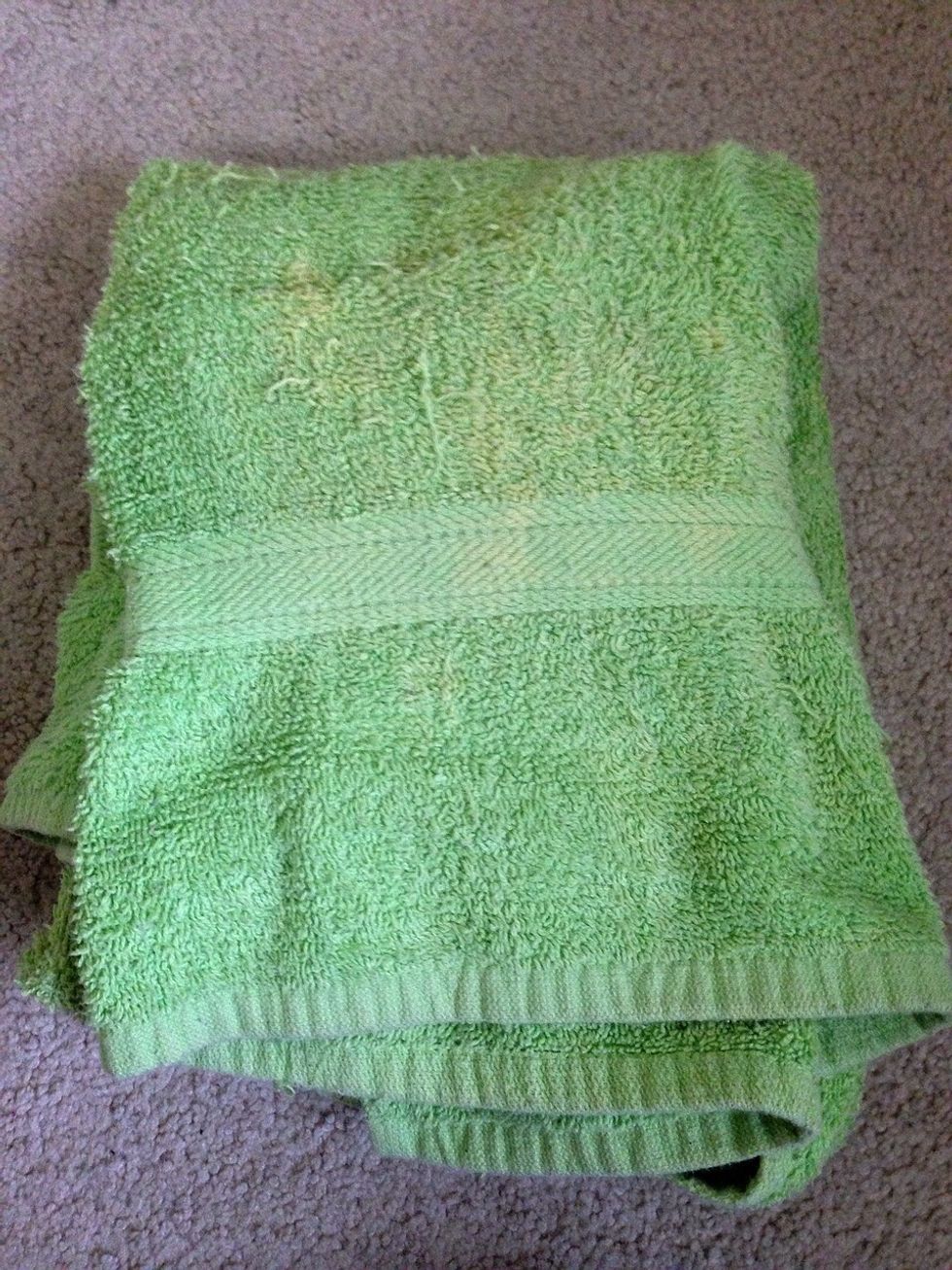 Have a towel handy next to you during the cleaning procedure.