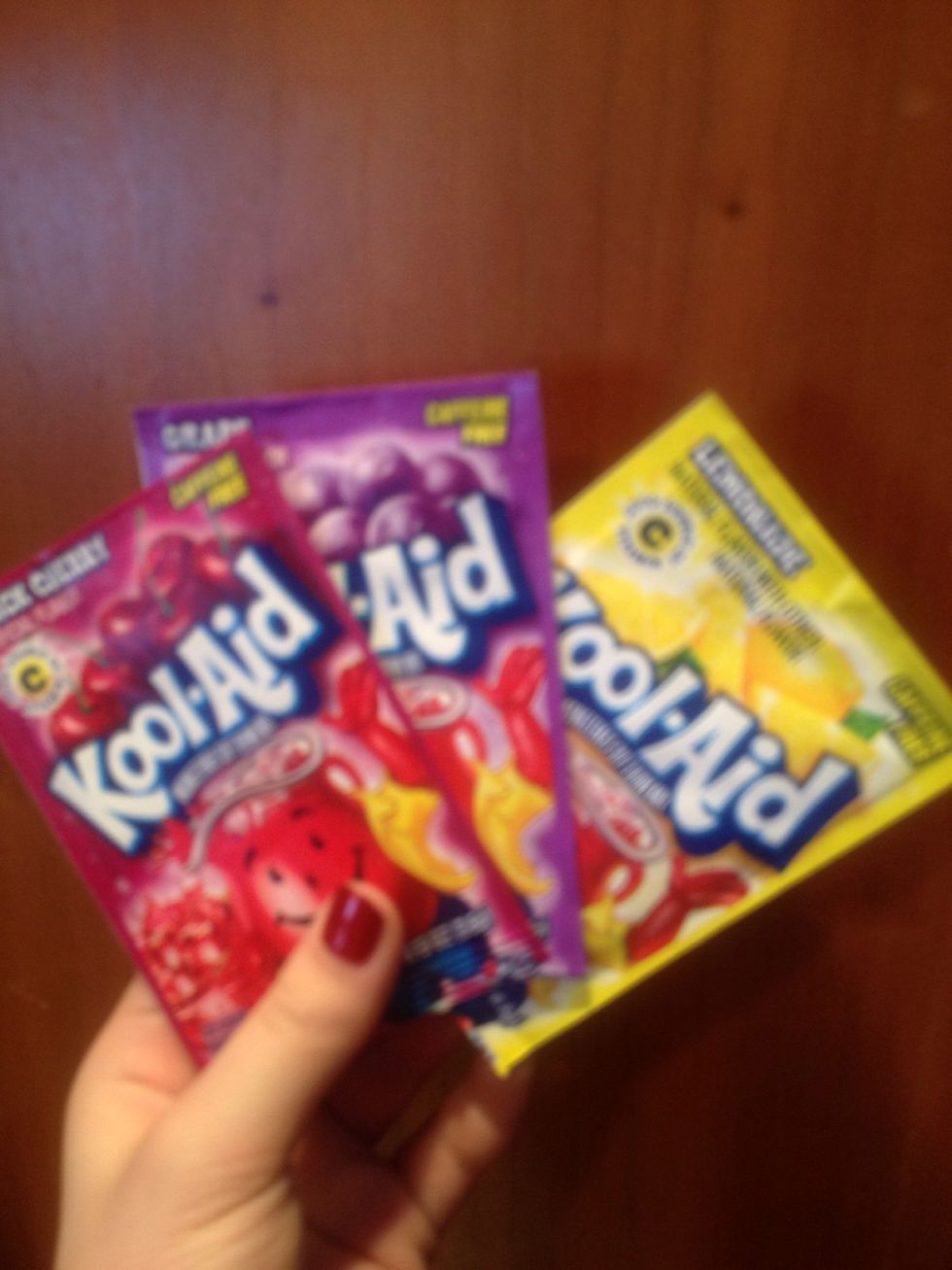 Have fun making play dough. I had more Kool-Aid packets so I made more colors.