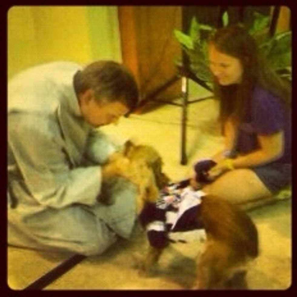 Have him blessed by a local clergy person.