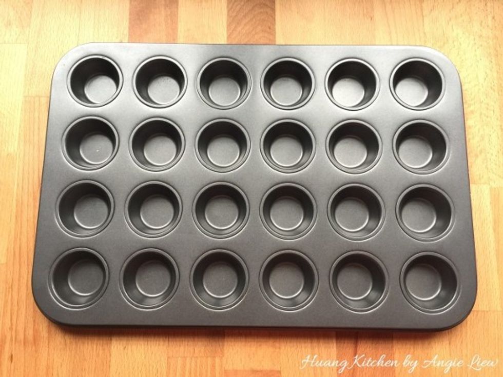 Have ready a non-stick 24 mini muffin pan.