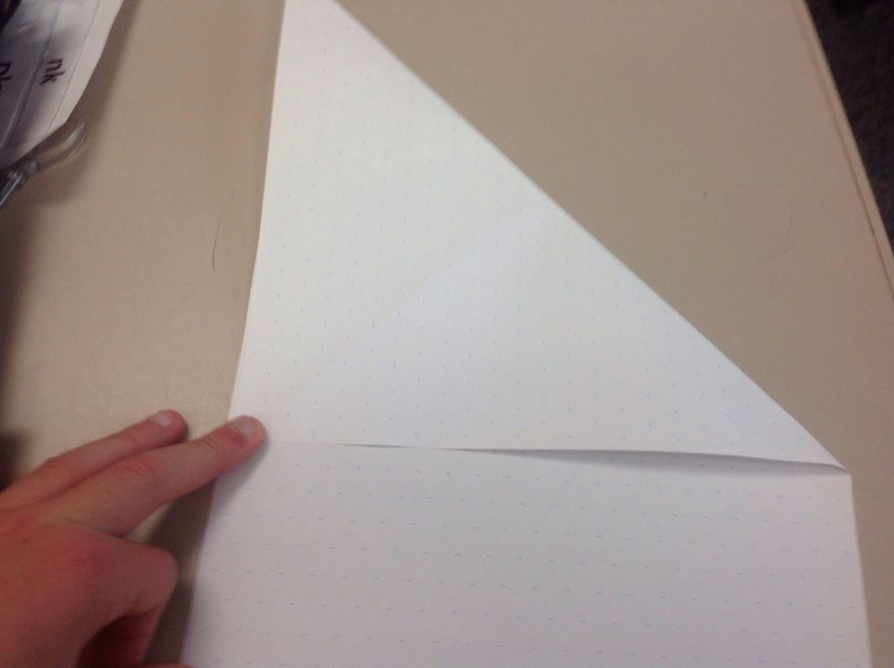 Have rectangular peace of paper ready for this activity step 1 Fold the top corners in, so that they make the outline of a square.