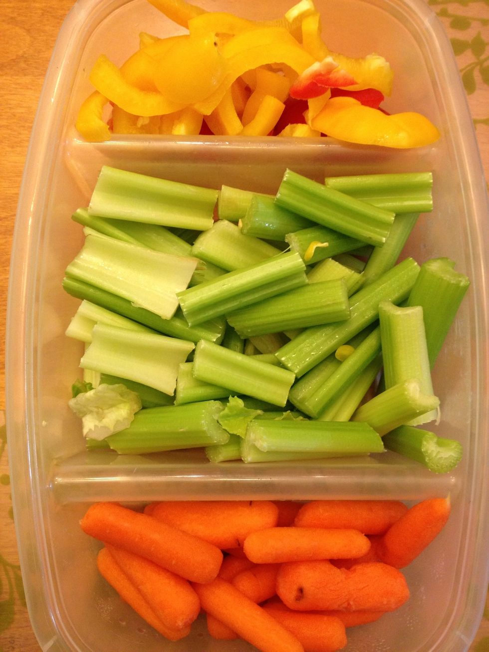 Have some veggies in the side to dip into a hummus.